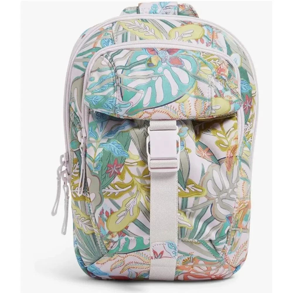 NWT❤️Vera Bradley Cottons Sling Backpack Rainforest